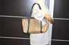 Authentic GUCCI GG Crystal Abbey Shoulder Tote Bag PVC Leather Brown 7033I
