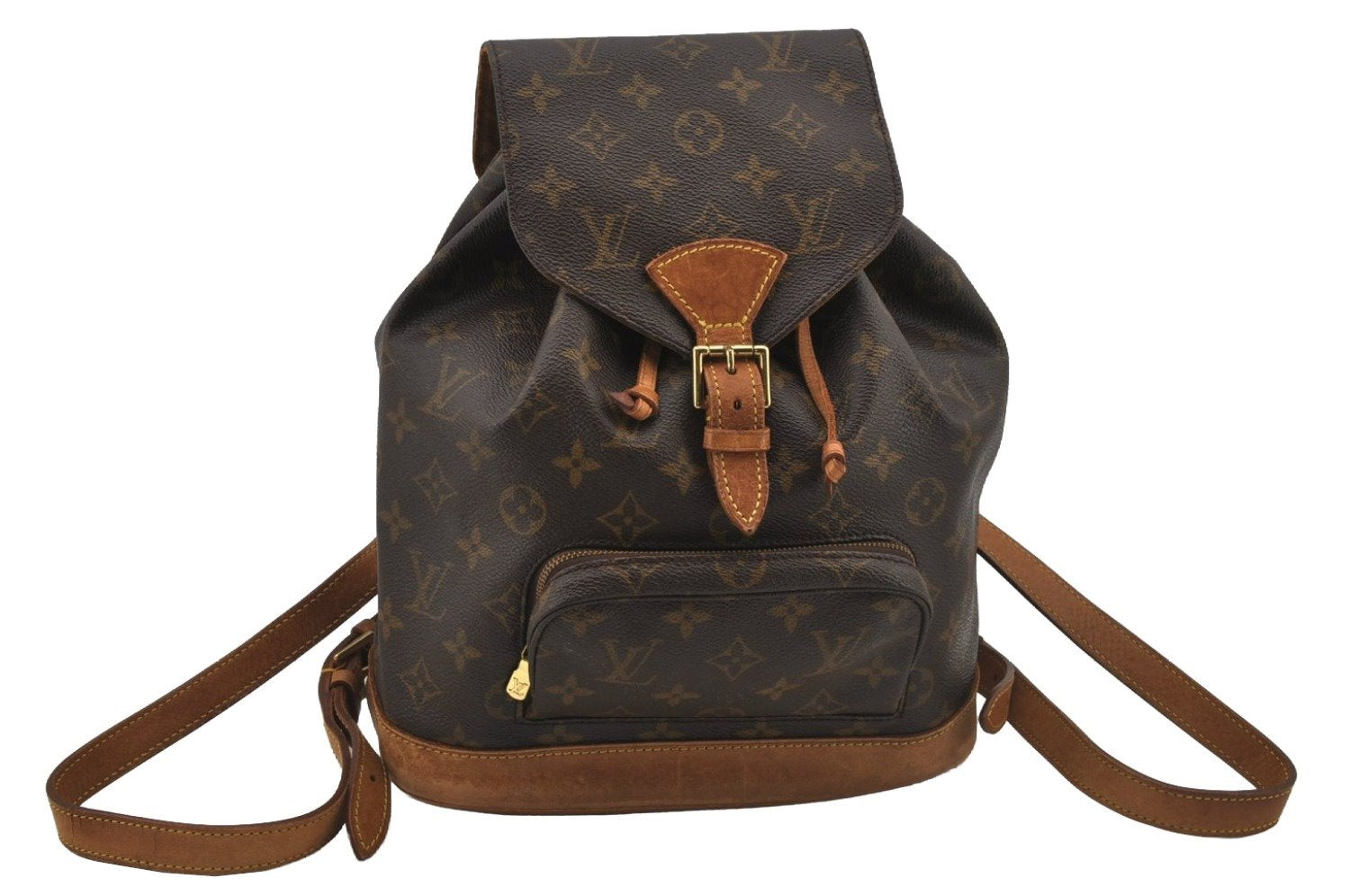 Authentic Louis Vuitton Monogram Montsouris MM Backpack M51136 LV 7033J