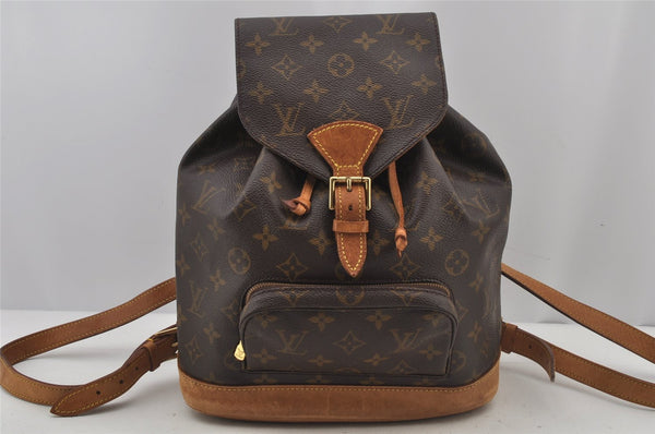 Authentic Louis Vuitton Monogram Montsouris MM Backpack M51136 LV 7033J