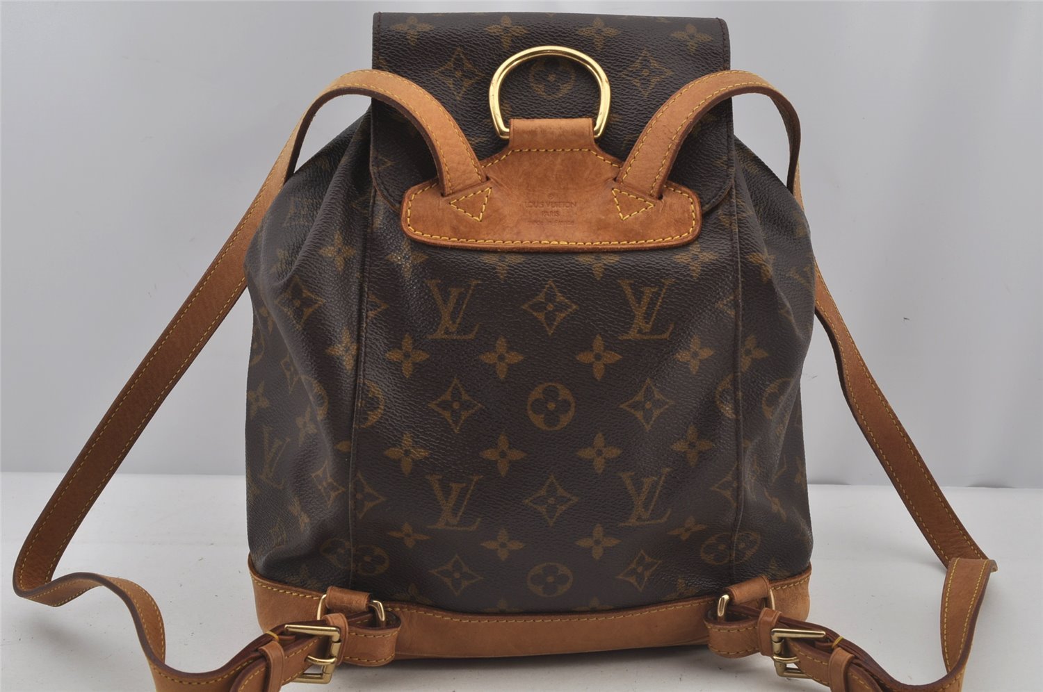 Authentic Louis Vuitton Monogram Montsouris MM Backpack M51136 LV 7033J