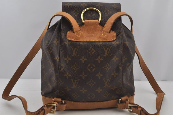 Authentic Louis Vuitton Monogram Montsouris MM Backpack M51136 LV 7033J