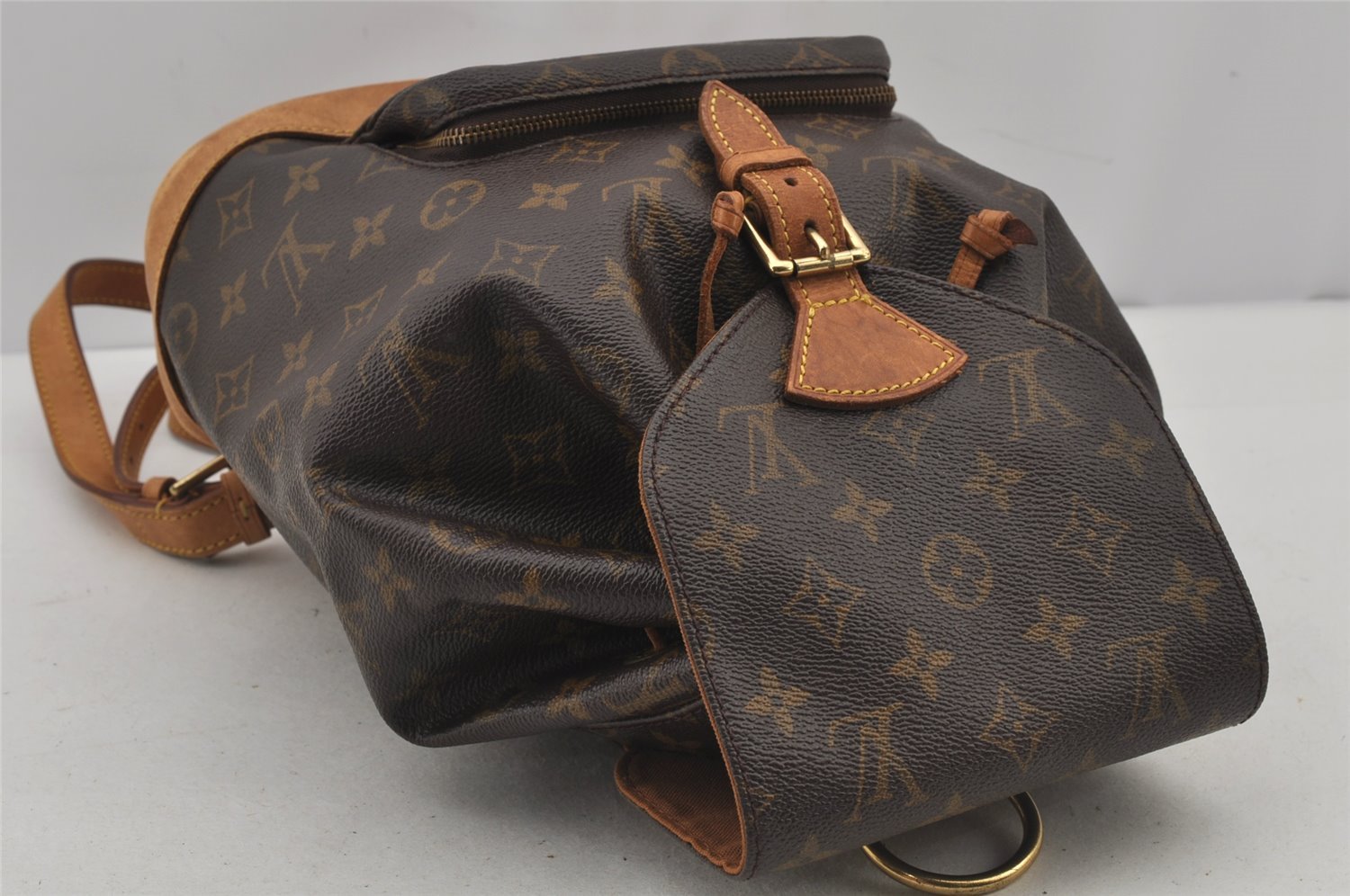 Authentic Louis Vuitton Monogram Montsouris MM Backpack M51136 LV 7033J