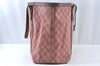 Authentic GUCCI Vintage Shoulder Tote Bag GG PVC Leather 309613 Red 7036J