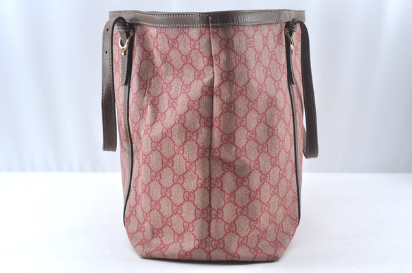 Authentic GUCCI Vintage Shoulder Tote Bag GG PVC Leather 309613 Red 7036J
