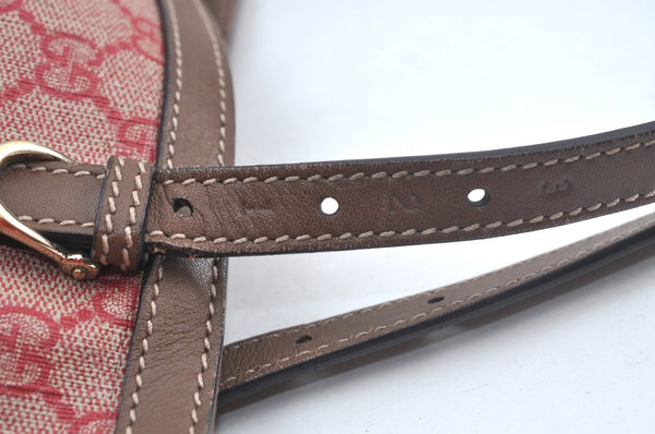 Authentic GUCCI Vintage Shoulder Tote Bag GG PVC Leather 309613 Red 7036J