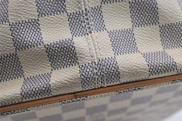 Authentic Louis Vuitton Damier Azur Saleya MM Shoulder Tote Bag N51185 LV 7039I