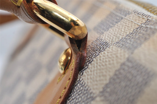 Authentic Louis Vuitton Damier Azur Saleya MM Shoulder Tote Bag N51185 LV 7039I