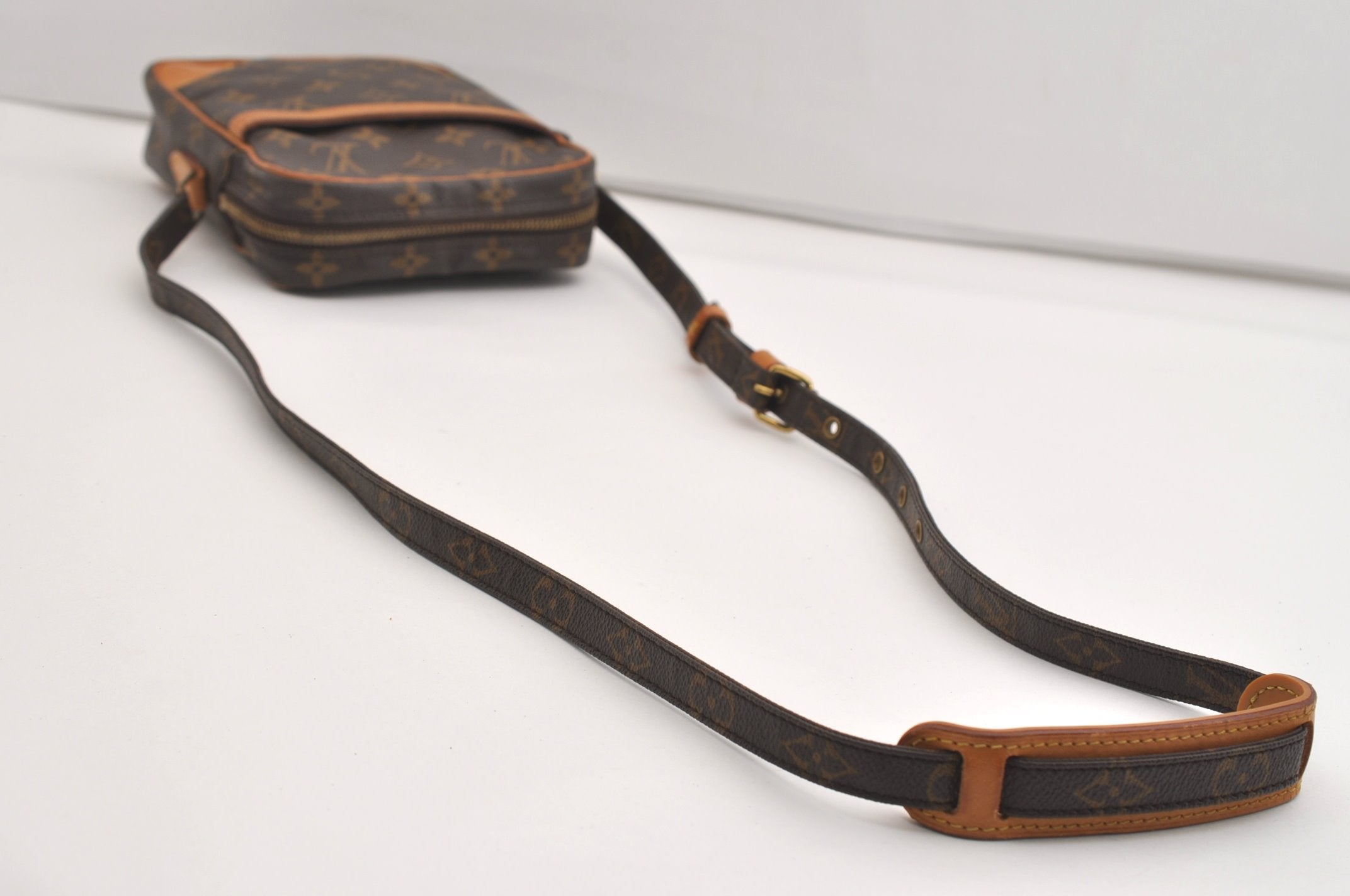 Authentic Louis Vuitton Monogram Danube Shoulder Cross Body Bag M45266 LV 7039J