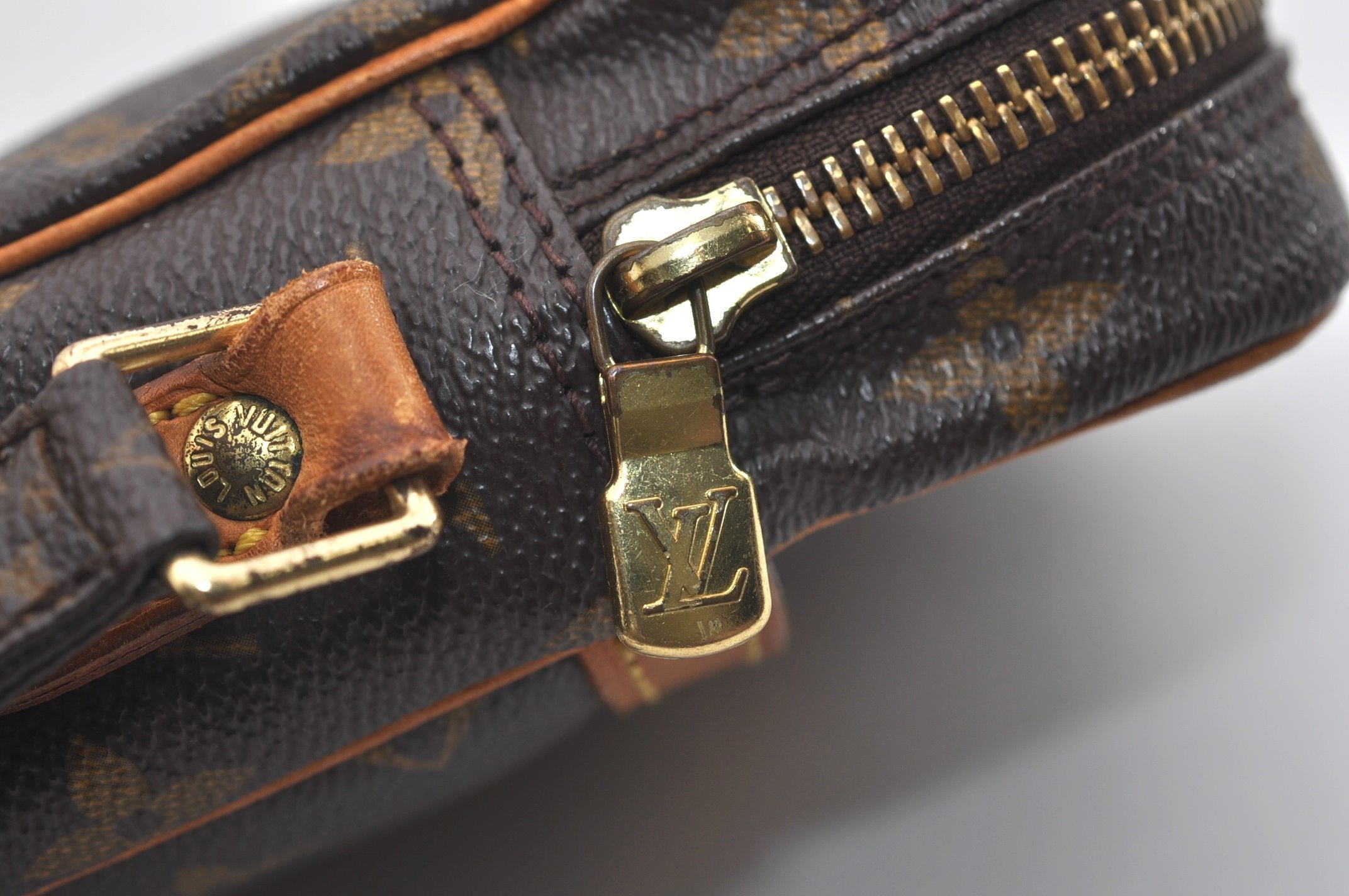 Authentic Louis Vuitton Monogram Danube Shoulder Cross Body Bag M45266 LV 7039J