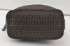 Authentic FENDI Zucchino Shoulder Hand Bag Purse Canvas Leather Brown 7040K