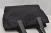 Authentic CHANEL New Travel Line Shoulder Tote Bag Nylon Leather Black 7041J