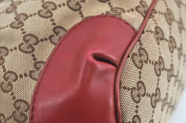 Authentic GUCCI Sukey 2Way Hand Tote Bag GG Canvas Leather 247902 Brown 7042I