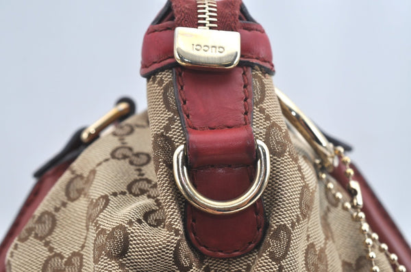 Authentic GUCCI Sukey 2Way Hand Tote Bag GG Canvas Leather 247902 Brown 7042I