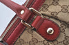 Authentic GUCCI Sukey 2Way Hand Tote Bag GG Canvas Leather 247902 Brown 7042I