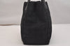 Authentic CHANEL New Travel Line Shoulder Tote Bag Nylon Leather Black 7042J