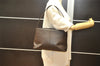 Authentic BURBERRY Vintage Leather Shoulder Hand Bag Purse Brown 7042K