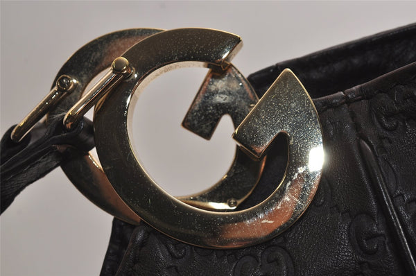 Authentic GUCCI Guccissima Charlotte Shoulder Bag GG Leather 203504 Brown 7043J