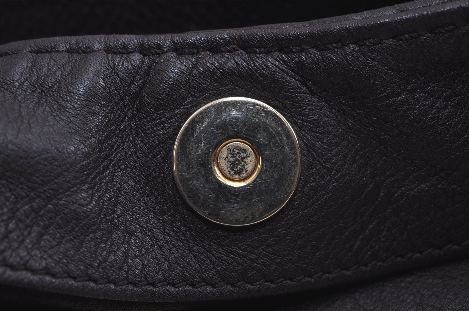 Authentic GUCCI Guccissima Charlotte Shoulder Bag GG Leather 203504 Brown 7043J