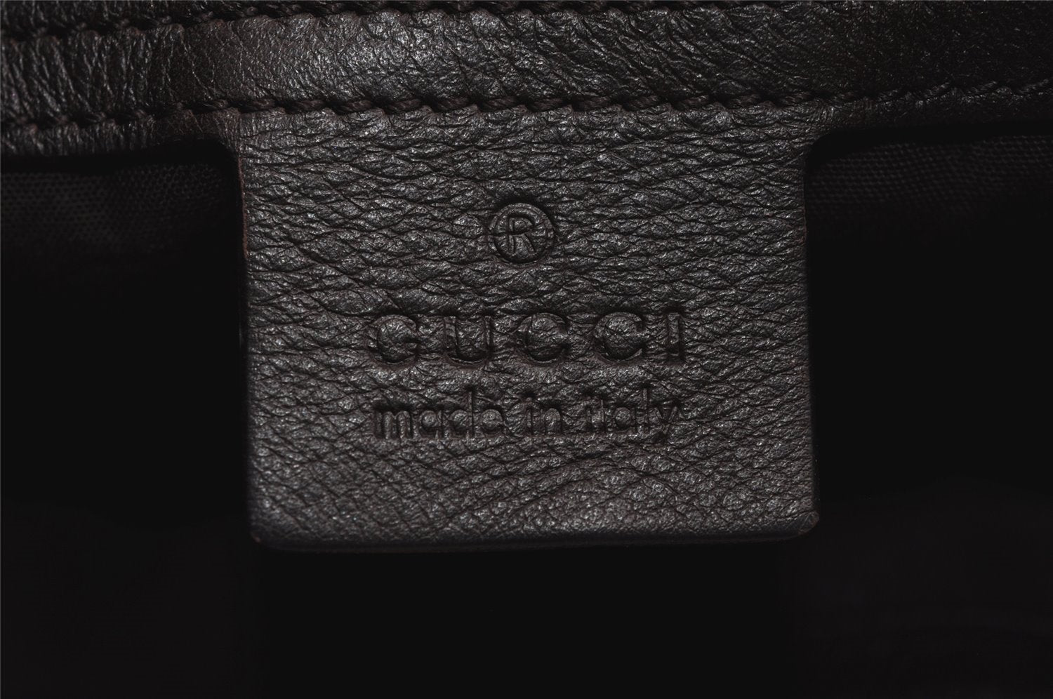 Authentic GUCCI Guccissima Charlotte Shoulder Bag GG Leather 203504 Brown 7043J