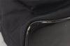 Authentic GUCCI Vintage Bamboo Drawstring Backpack Nylon Leather Black 7043K