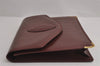 Authentic Cartier Must de Cartier Clutch Hand Bag Leather Bordeaux Red 7044J