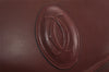 Authentic Cartier Must de Cartier Clutch Hand Bag Leather Bordeaux Red 7044J