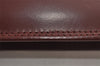 Authentic Cartier Must de Cartier Clutch Hand Bag Leather Bordeaux Red 7044J