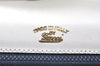 Authentic GUCCI Vintage Chain Shoulder Cross Body Bag Purse Leather White 7045K