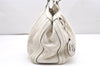 Authentic GUCCI Vintage Diamante Tote Hand Bag Straw Leather 211944 White 7046K