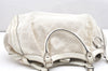 Authentic GUCCI Vintage Diamante Tote Hand Bag Straw Leather 211944 White 7046K