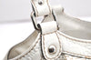 Authentic GUCCI Vintage Diamante Tote Hand Bag Straw Leather 211944 White 7046K