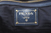 Authentic PRADA Leather Nappa 2Way Shoulder Cross Body Hand Tote Bag Blue 7047K