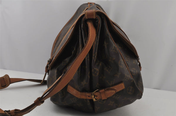 Authentic Louis Vuitton Monogram Saumur 35 Shoulder Cross Bag M42254 LV 7049J