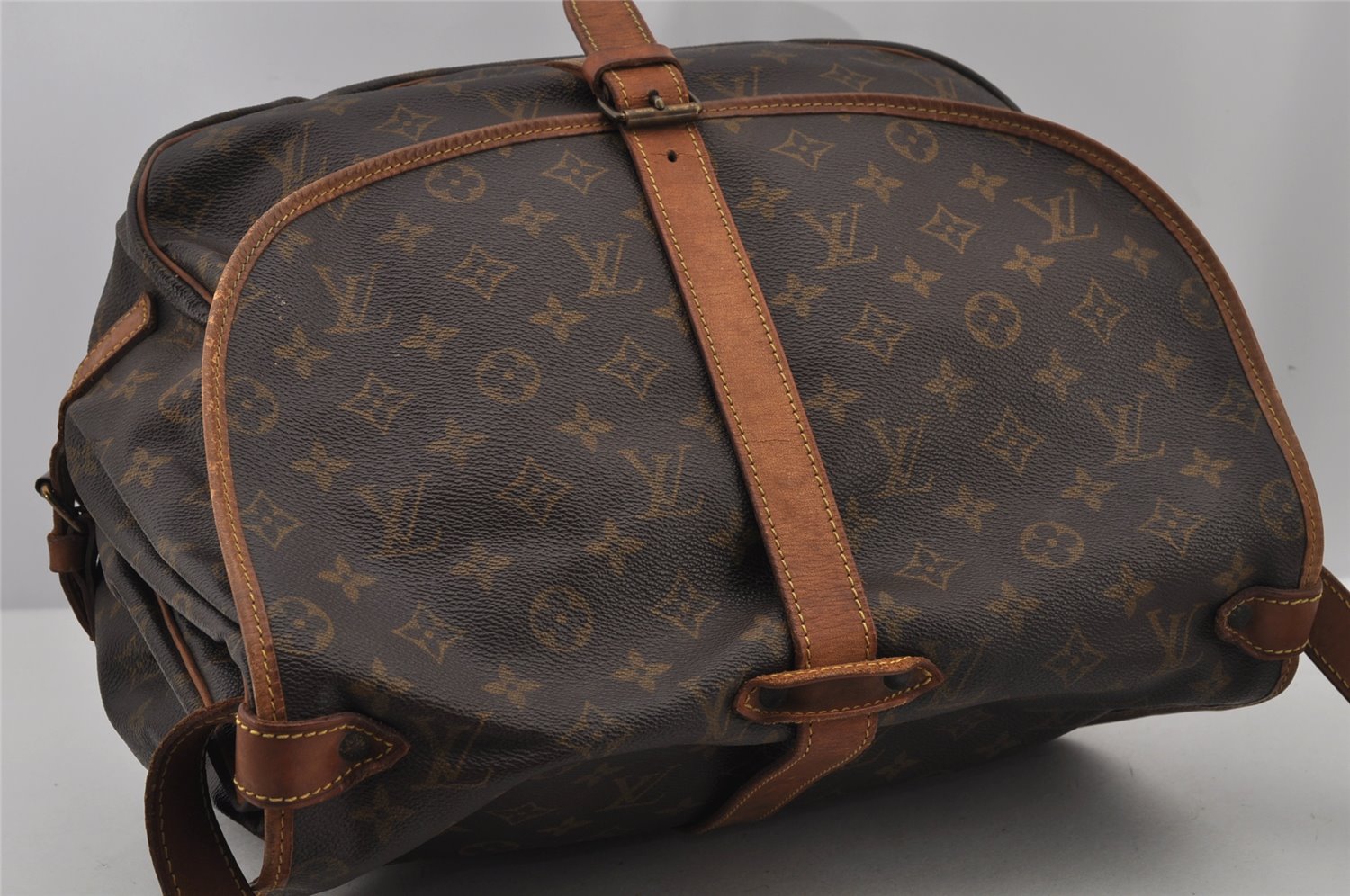 Authentic Louis Vuitton Monogram Saumur 35 Shoulder Cross Bag M42254 LV 7049J