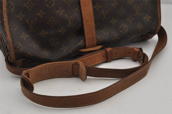 Authentic Louis Vuitton Monogram Saumur 35 Shoulder Cross Bag M42254 LV 7049J