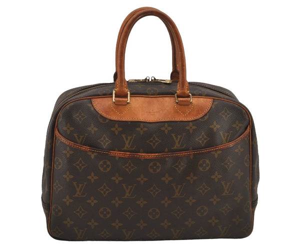 Authentic Louis Vuitton Monogram Deauville Hand Bag M47270 LV 7050J
