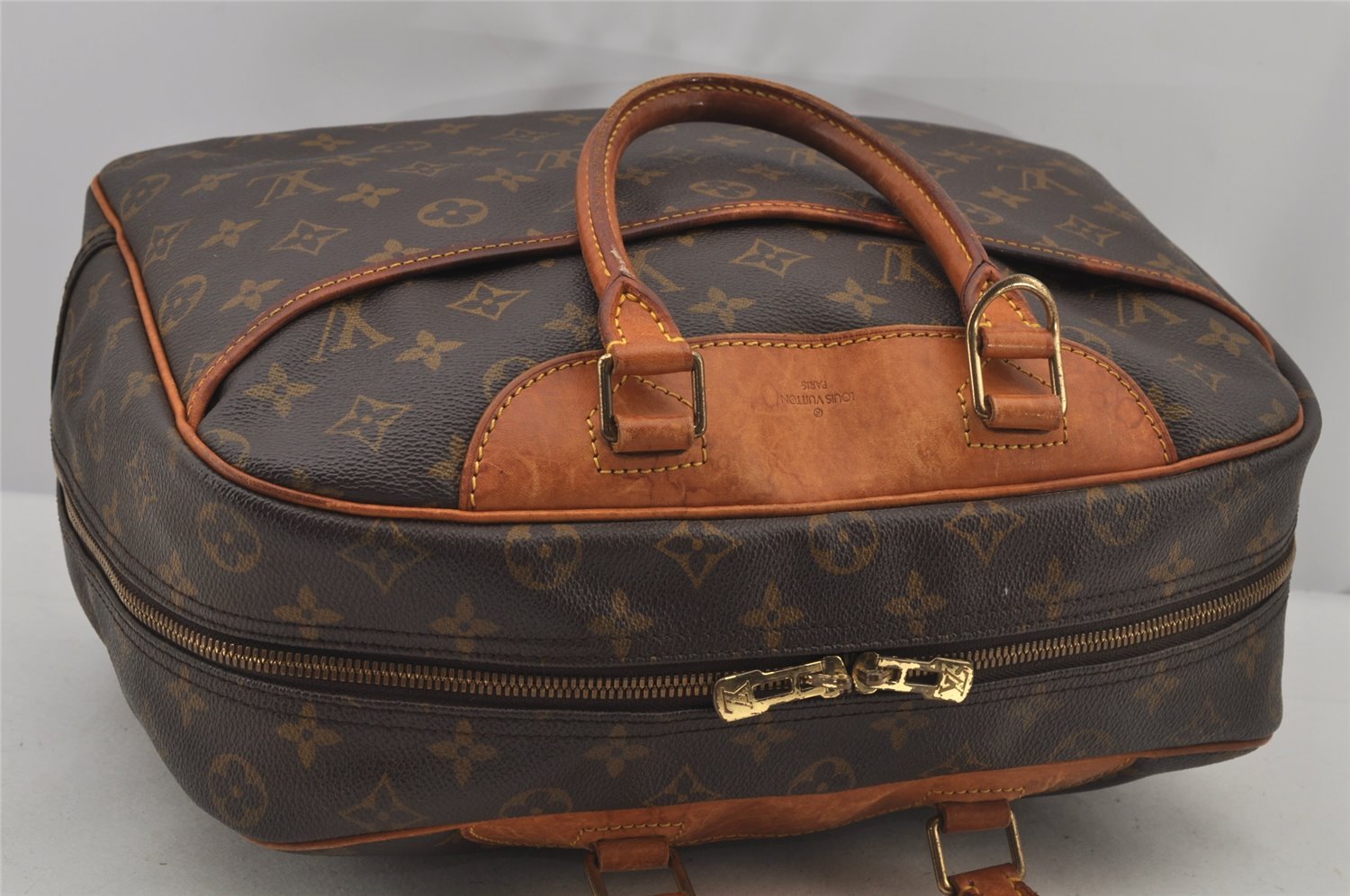 Authentic Louis Vuitton Monogram Deauville Hand Bag M47270 LV 7050J