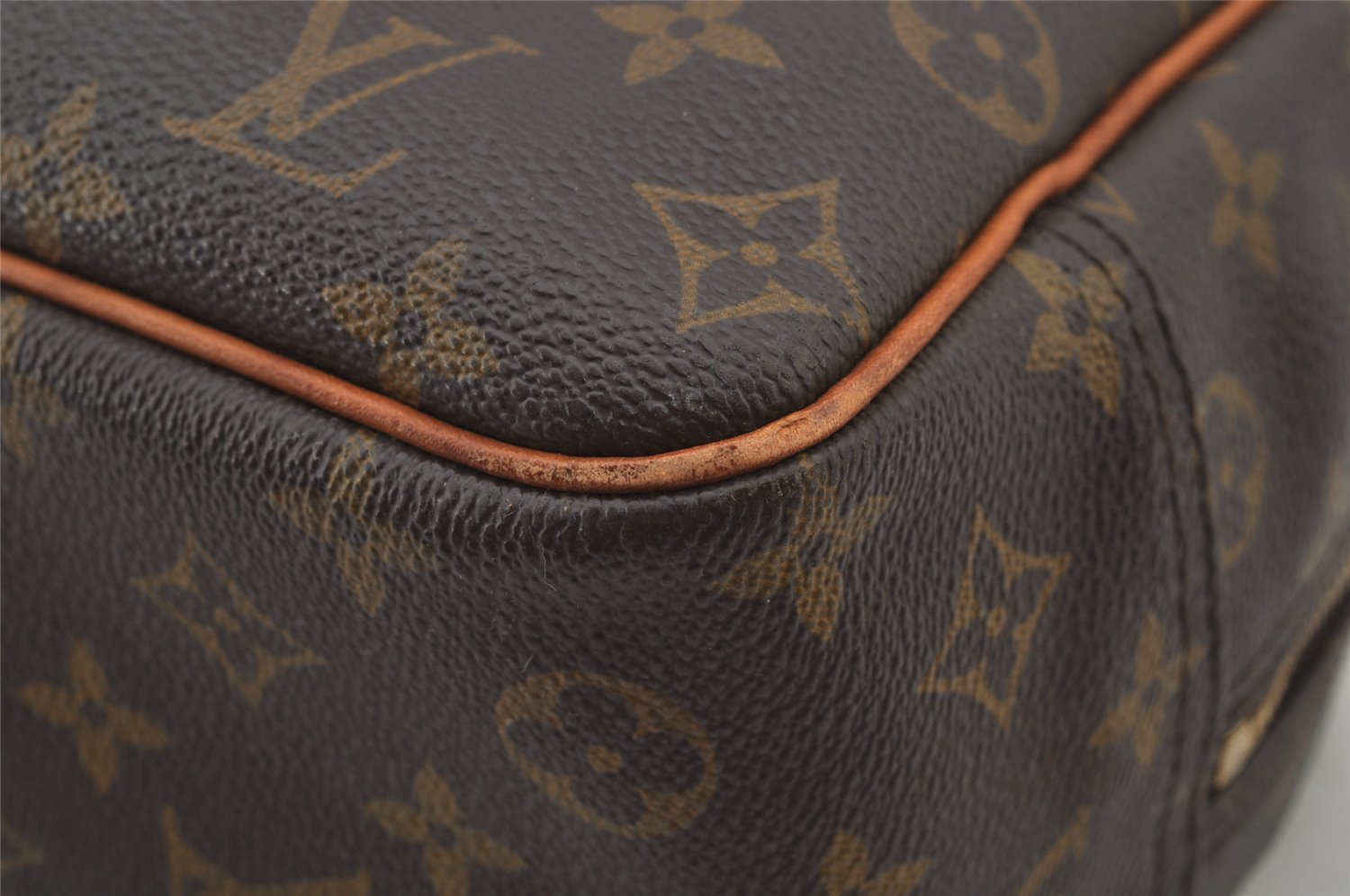 Authentic Louis Vuitton Monogram Deauville Hand Bag M47270 LV 7050J
