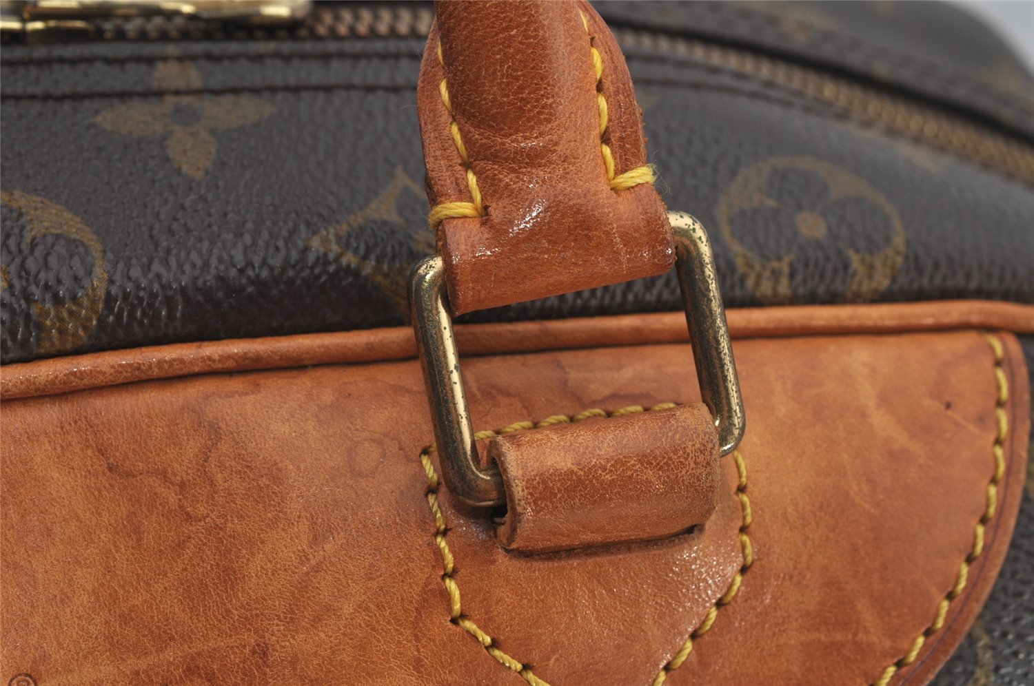 Authentic Louis Vuitton Monogram Deauville Hand Bag M47270 LV 7050J