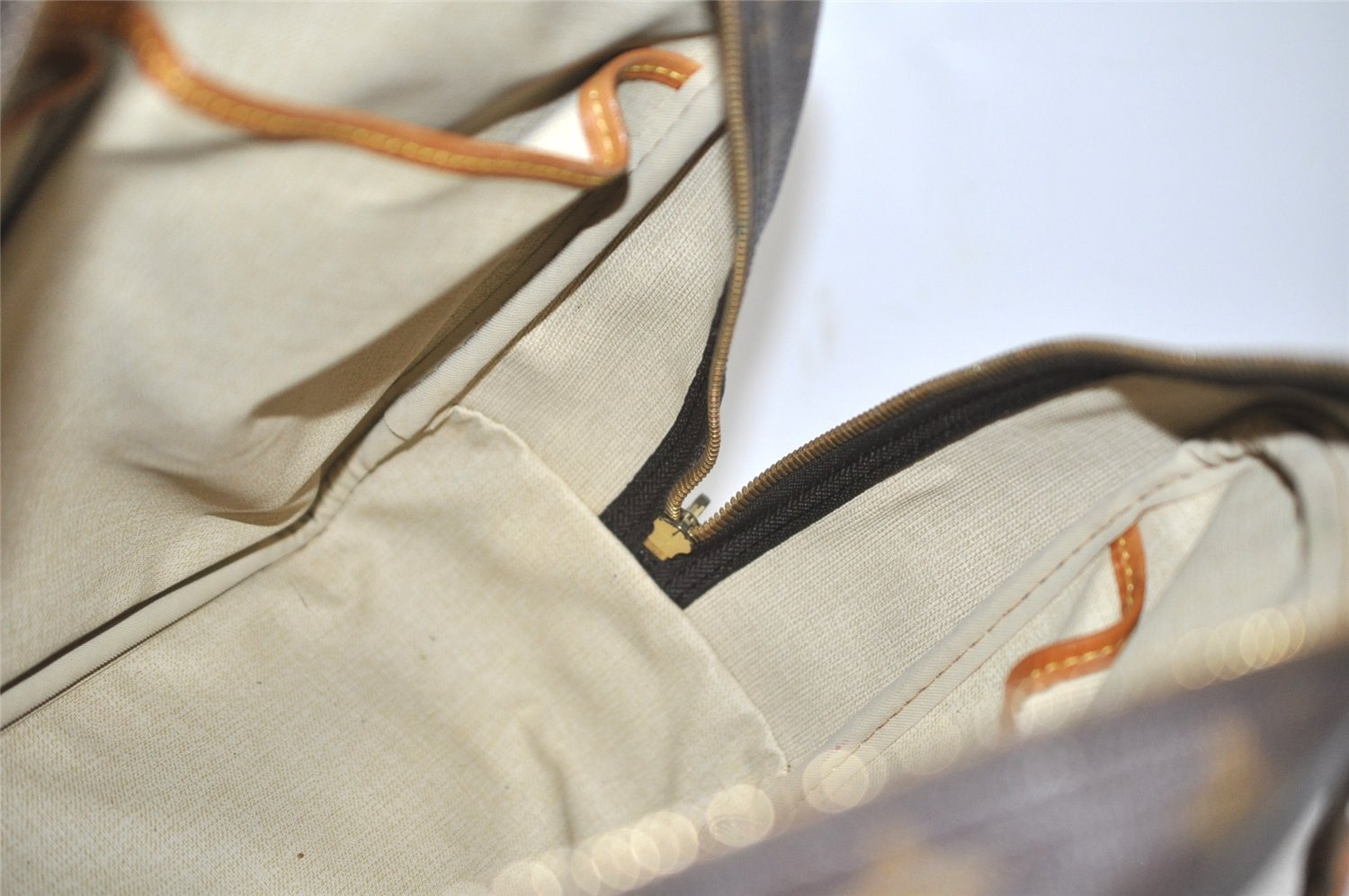 Authentic Louis Vuitton Monogram Deauville Hand Bag M47270 LV 7050J