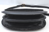 Authentic YVES SAINT LAURENT Shoulder Bag Purse Karakul Lamb Leather Black 7053G