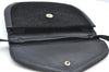 Authentic YVES SAINT LAURENT Shoulder Bag Purse Karakul Lamb Leather Black 7053G