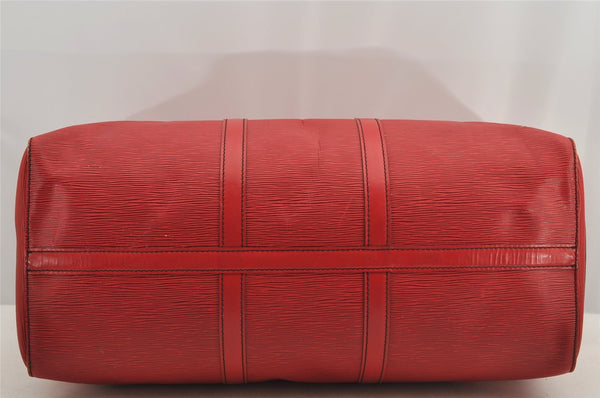 Authentic Louis Vuitton Epi Keepall 50 Boston Travel Bag Red M42967 LV 7053I