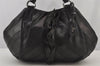 Authentic PRADA Leather Nappa Vintage Tote Hand Bag Black 7053J