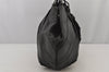 Authentic PRADA Leather Nappa Vintage Tote Hand Bag Black 7053J