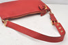 Authentic PRADA Vintage Leather Shoulder Cross Body Bag Purse Red 7053K