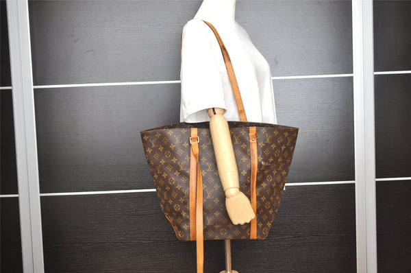Authentic Louis Vuitton Monogram Sac Shopping PM Tote Bag M51108 LV Junk 7055I
