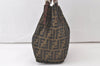 Authentic FENDI Zucca Shoulder Hand Tote Bag Purse Canvas Leather Brown 7055K