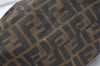 Authentic FENDI Zucca Shoulder Hand Tote Bag Purse Canvas Leather Brown 7055K