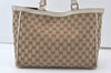 Authentic GUCCI Abbey Shoulder Tote Bag GG Canvas Leather 146247 Brown 7057K